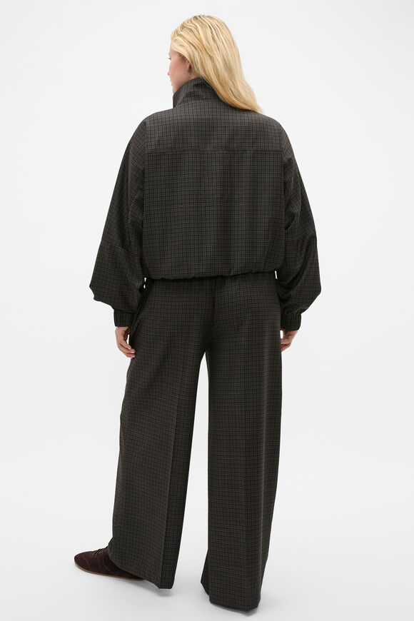 Mini Check Bomber Jacket  Coffee Bean Check  hi-res