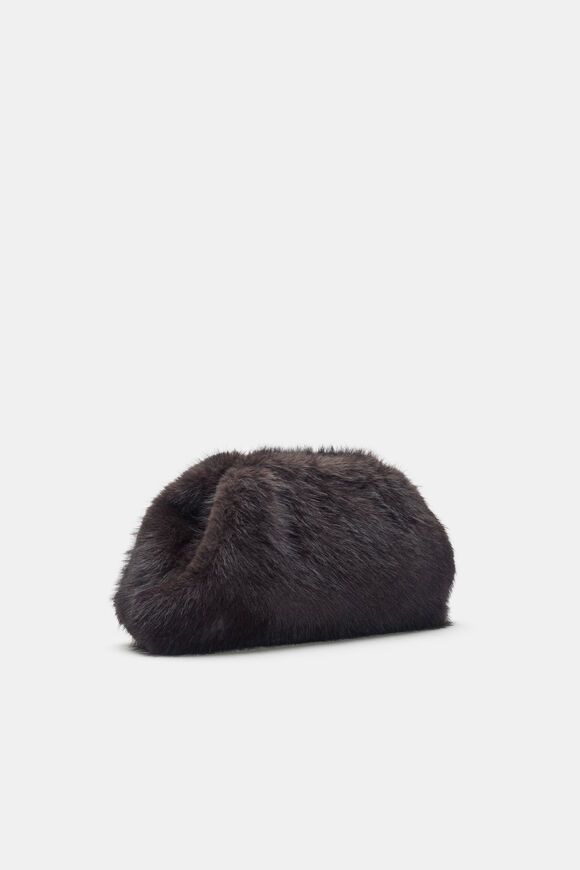 Fur Clutch  Coffee Bean  hi-res