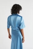 Satin Tie Front Top  Soft Cobalt  hi-res