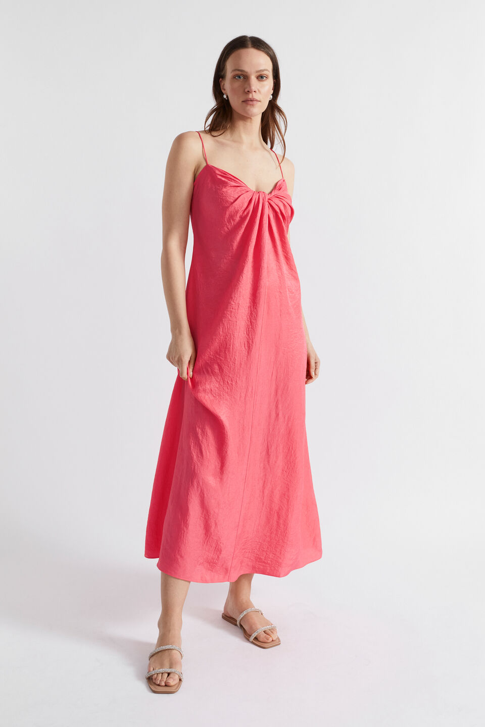 Satin Maxi Dress  Wild Berry