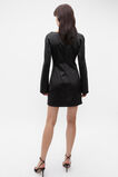 Sateen Structured Mini Dress  Black  hi-res