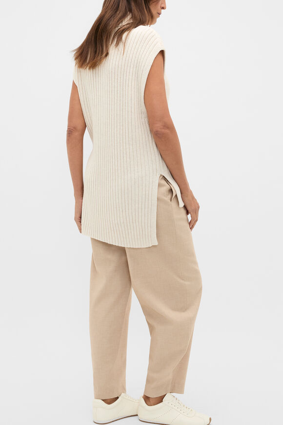 Collar Knit Poncho  Mist  hi-res