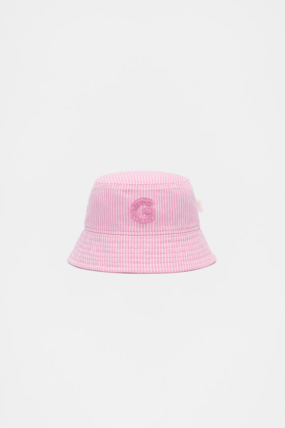 Pink Mini Initial Bucket Hat  G  hi-res