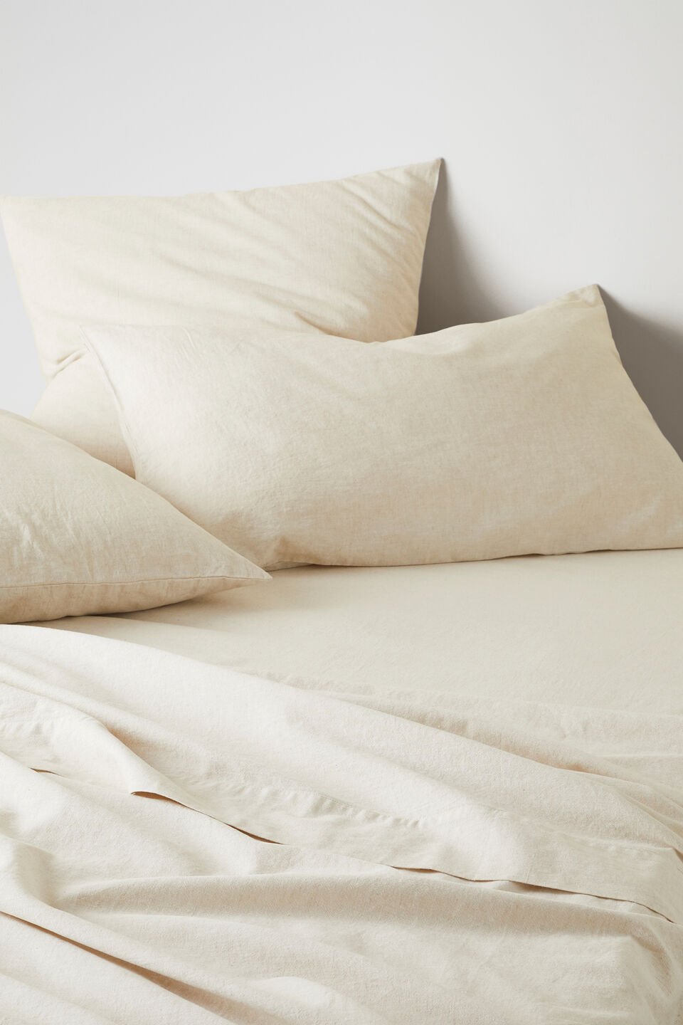 Alba Queen Flat Sheet  Flax Cross Dye