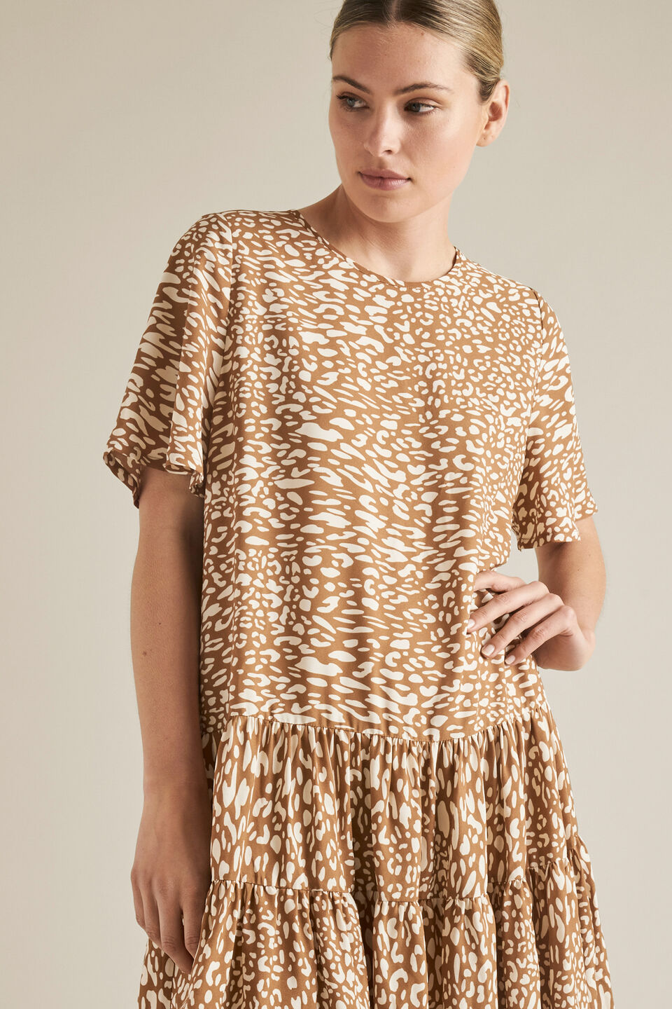 Drop-Waist Animal Dress  