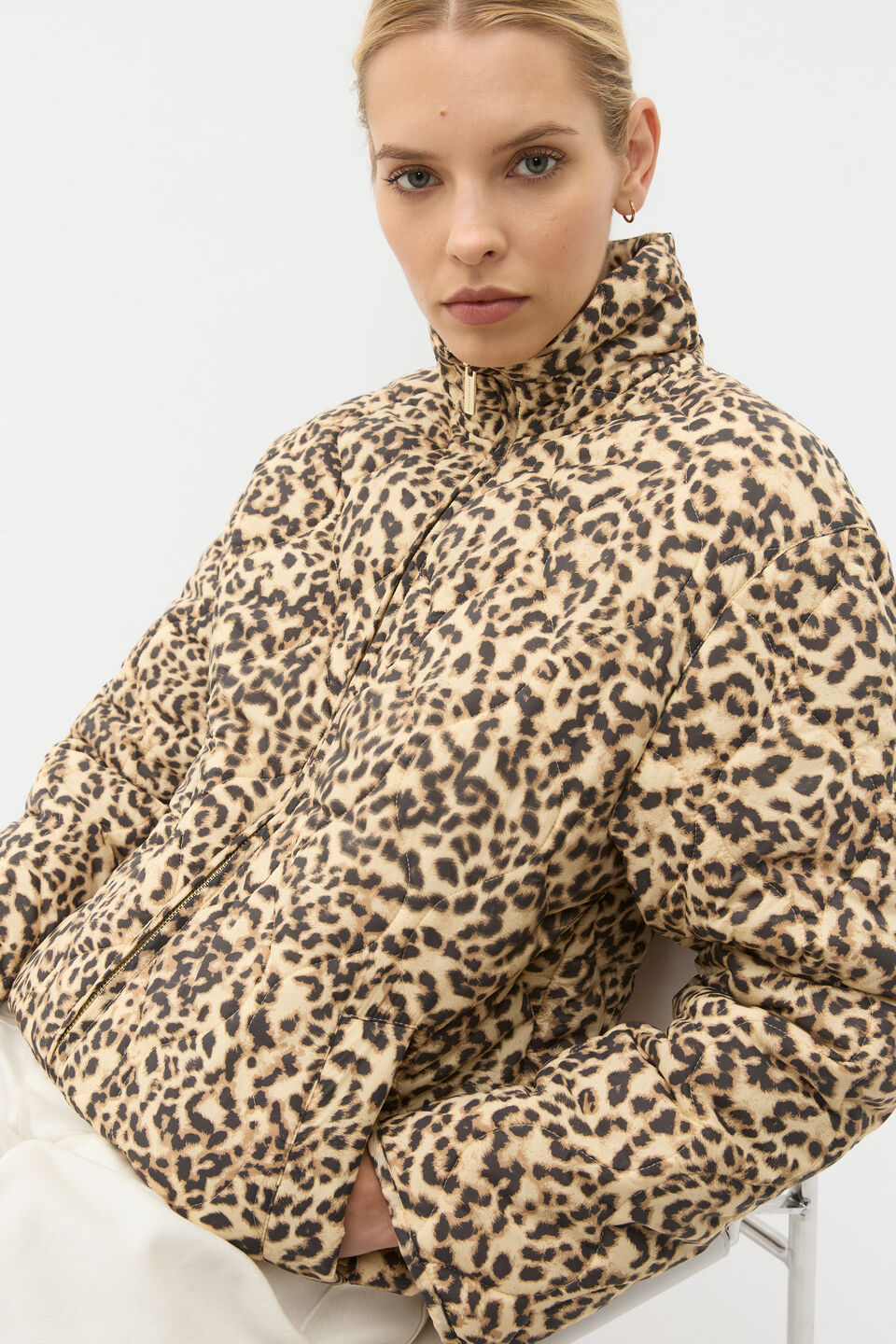 Leopard Quilted Jacket  Animal Print