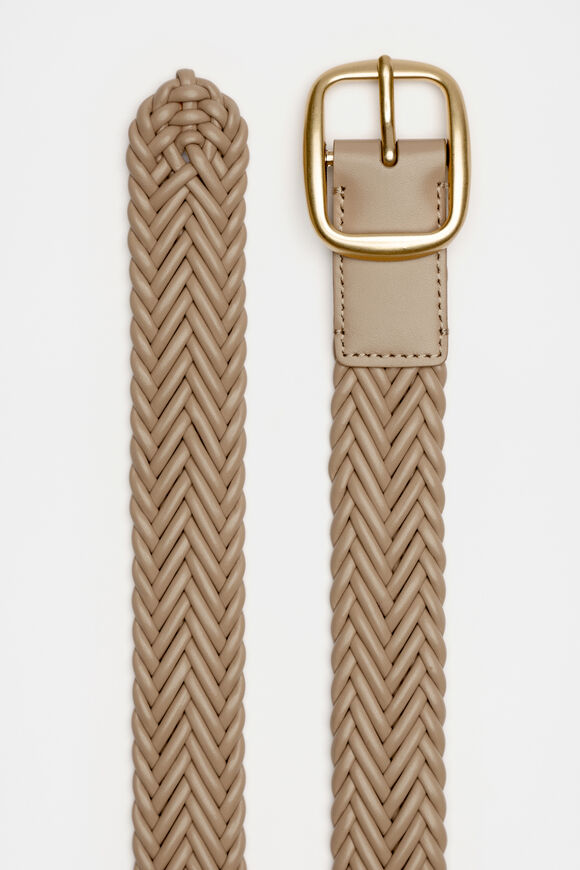 Nova Woven Leather Belt  Rye  hi-res