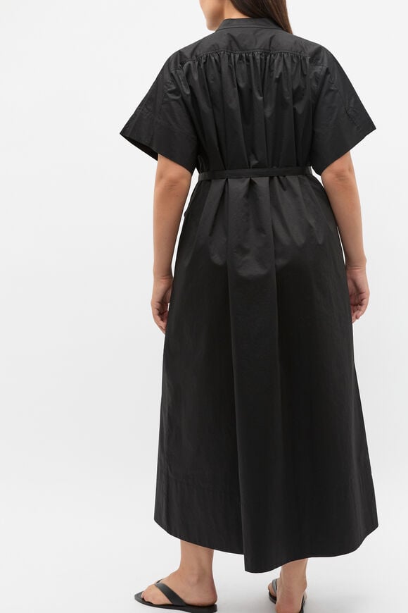 Poplin Voluminous Maxi Dress  Black  hi-res