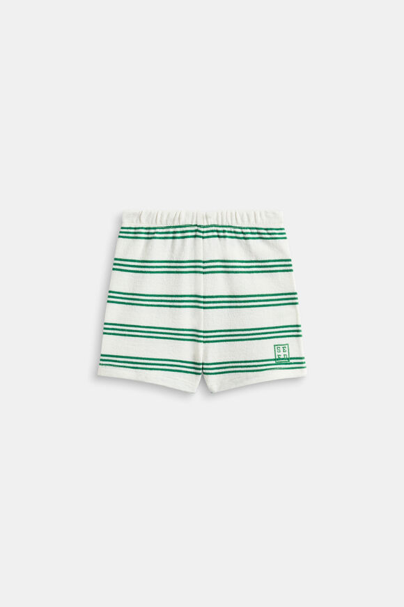 Stripe Fitted Short  Evergreen Stripe  hi-res