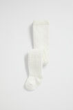 Cable Knit Tights  Vanilla  hi-res