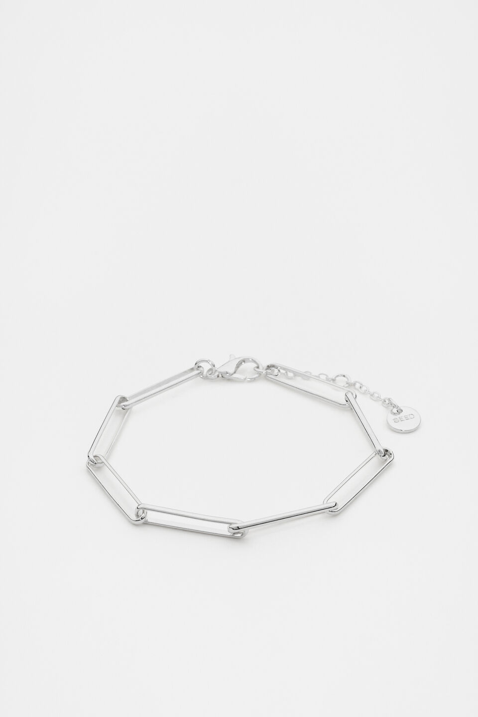 Long Link Bracelet  Silver