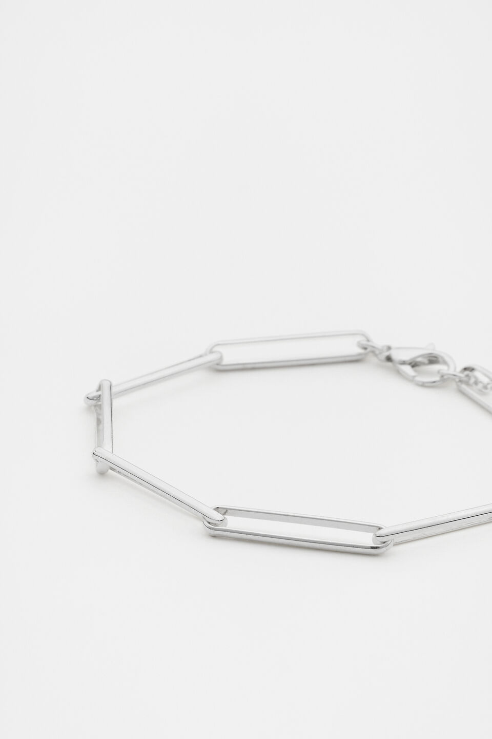 Long Link Bracelet  Silver