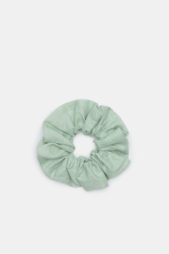 Linen Scrunchie  Eucalyptus  hi-res