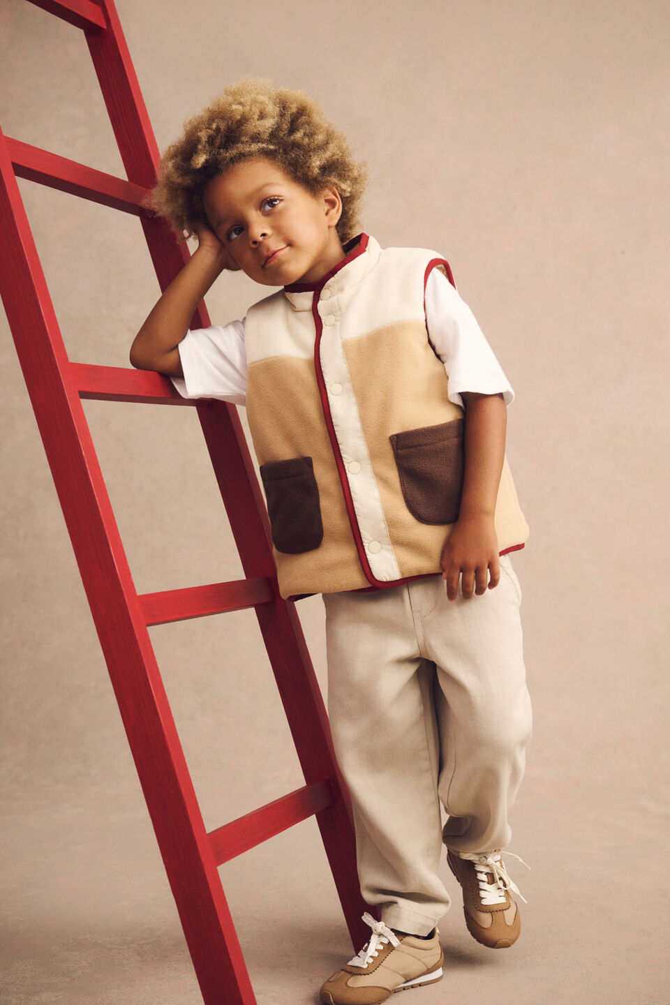 Polar Fleece Reversible Vest  Moonstone