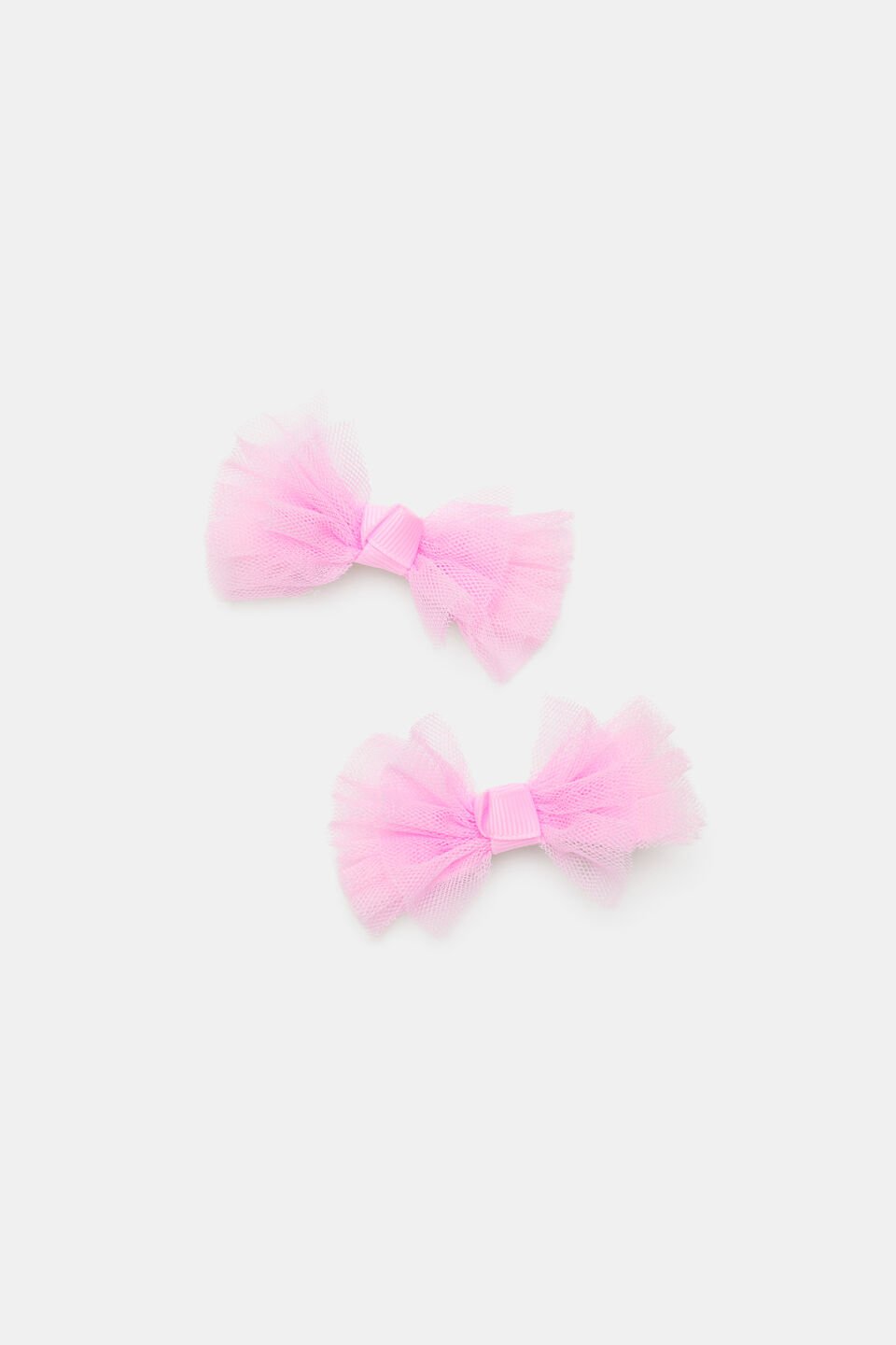Tulle Bow Snaps  Candy Pink