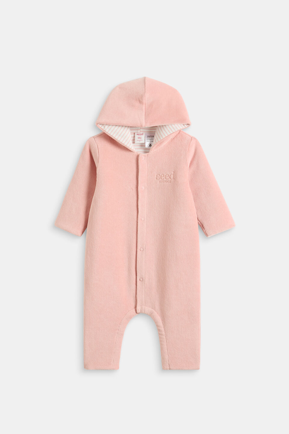 Logo Corduroy Coverall  Blush Pink