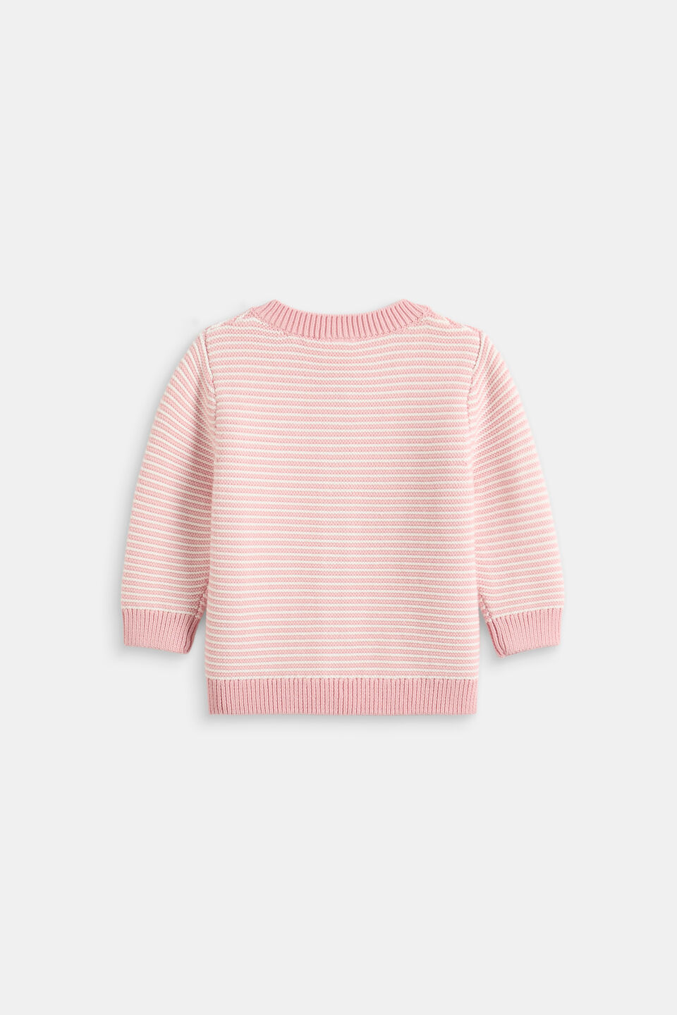 Logo Knit Cardigan  Blush Stripe