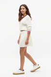 V Neck Knit Sweater  Light Cream  hi-res
