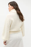 Lofty Textured Roll Neck Knit  Cloud Cream  hi-res