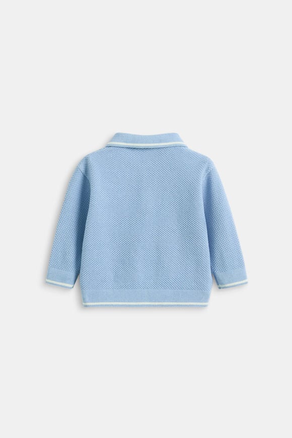 Essential Knit Polo  Cloud Blue  hi-res
