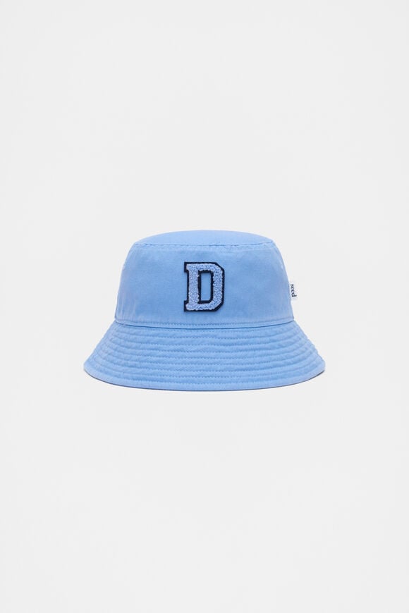 Blue Initial Bucket Hat  D  hi-res