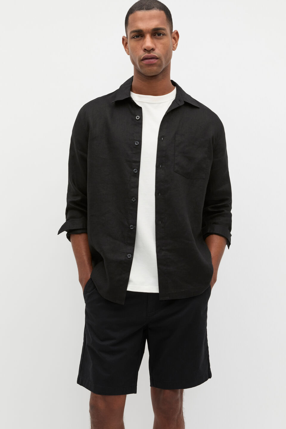 Linen Everyday Shirt  True Black