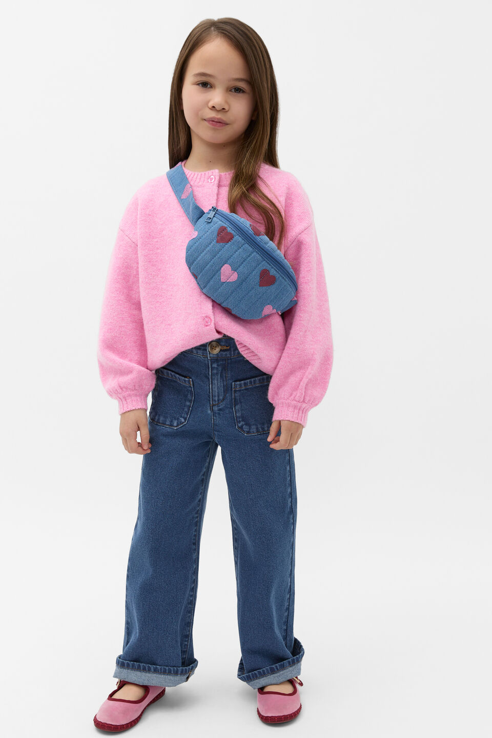 Fluffy Knit Cardigan  Candy Pink