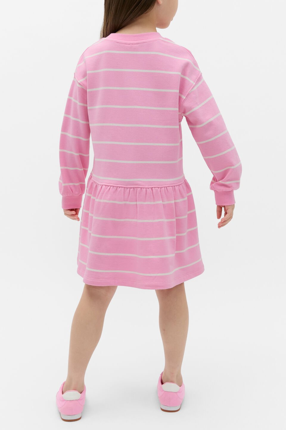 Logo Stripe Dress  Candy Pink