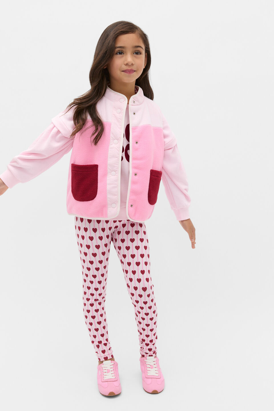 Polar Fleece Reversible Vest  Multi