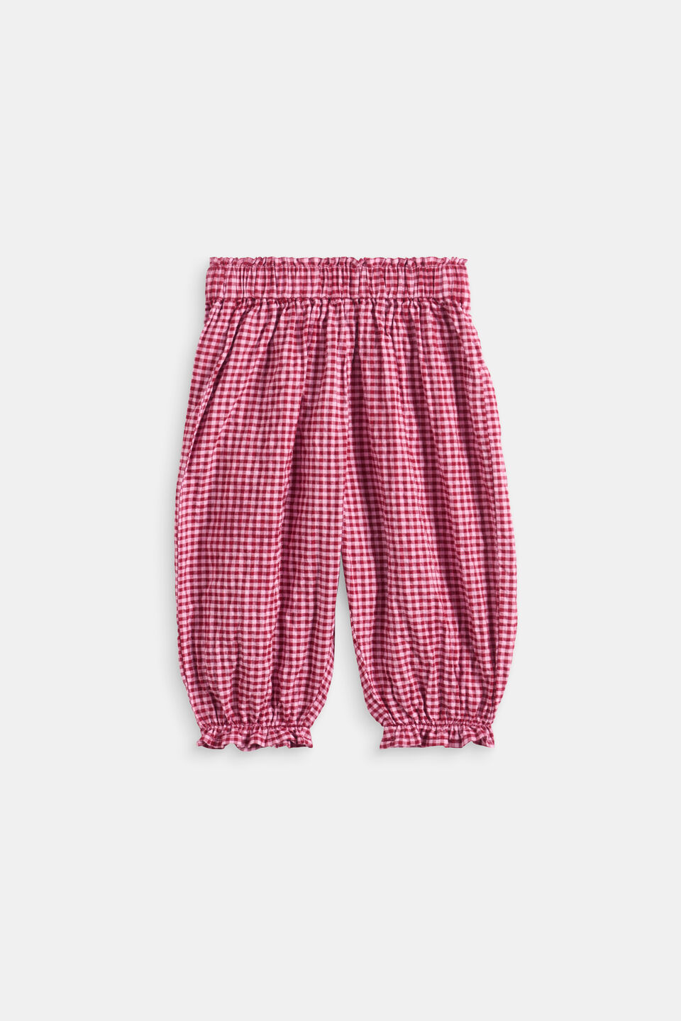 Gingham Pant  Dark Cherry