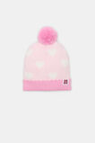 Mini Heart Beanie  Pink Lemonade  hi-res