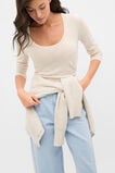 Australian Merino Scoop Neck Top  Mist Marle  hi-res