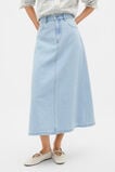 Denim Midi Skirt  Ice Blue Denim  hi-res