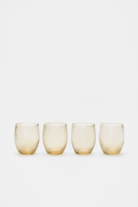 Twist Glasses Set of 4  Maple  hi-res