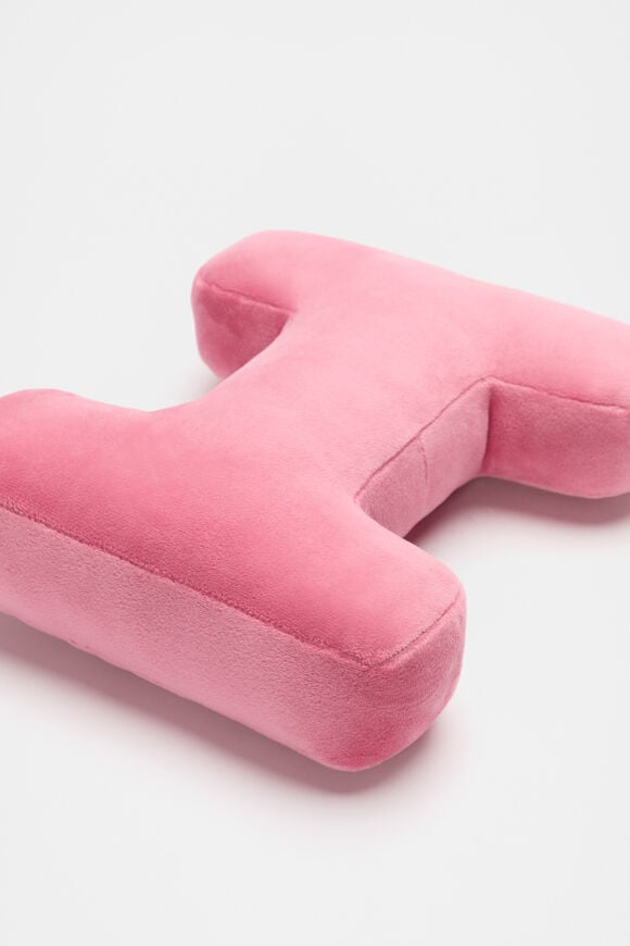 Raspberry Velvet Initial Cushion  I  hi-res