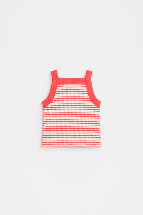 Core Logo Rib Tank  Strawberry Red  hi-res