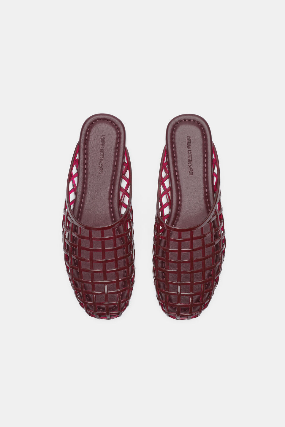 Caged Jelly Mule  Dark Plum