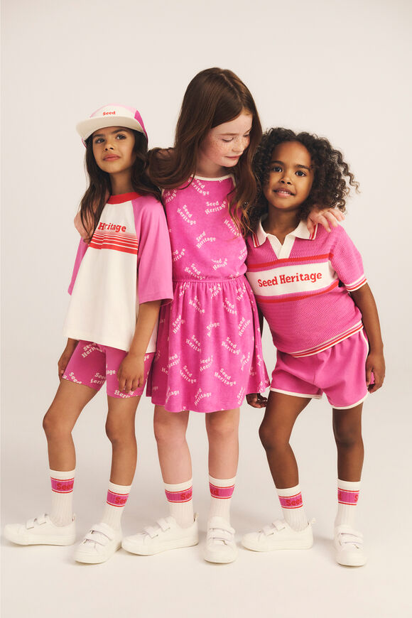 Retro Logo Dress  Wild Berry  hi-res