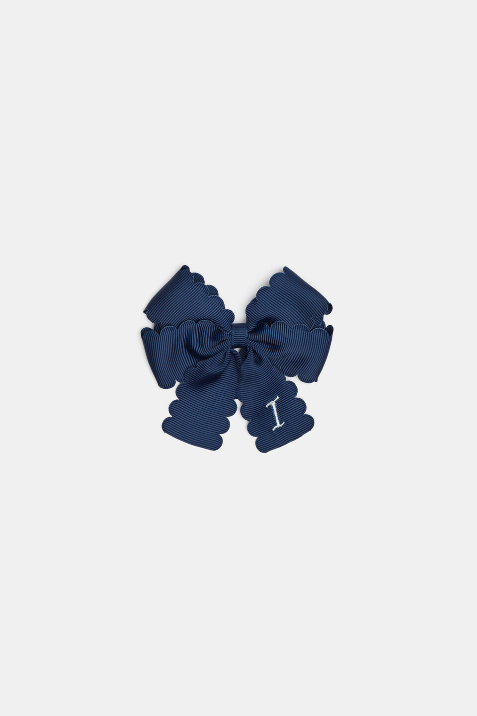 Grosgrain Initial Bow Duck Clip  I