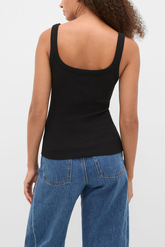 Core Heritage Rib Tank  Black  hi-res