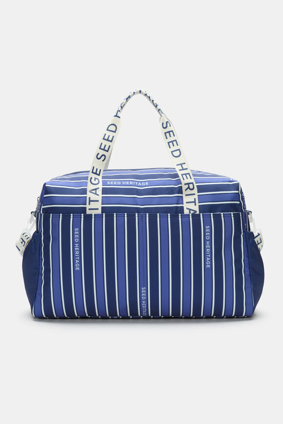 Stripe Weekender Bag  Blue Multi  hi-res