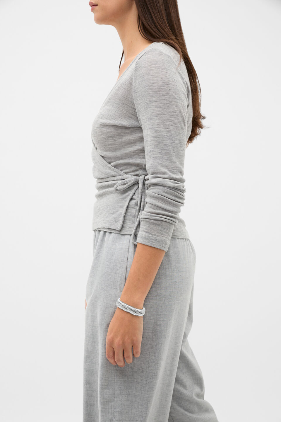 Metal Stretch Bead Bracelet  Silver