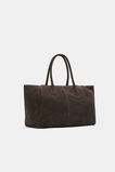 Softly Structured Suede Tote  Chocolate  hi-res