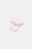 Baby Heart Frill Sock  Vanilla  hi-res