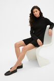 Fluted Knit Mini Dress  Black  hi-res