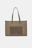 Leather Detail Carry All Tote  Cocoa  hi-res