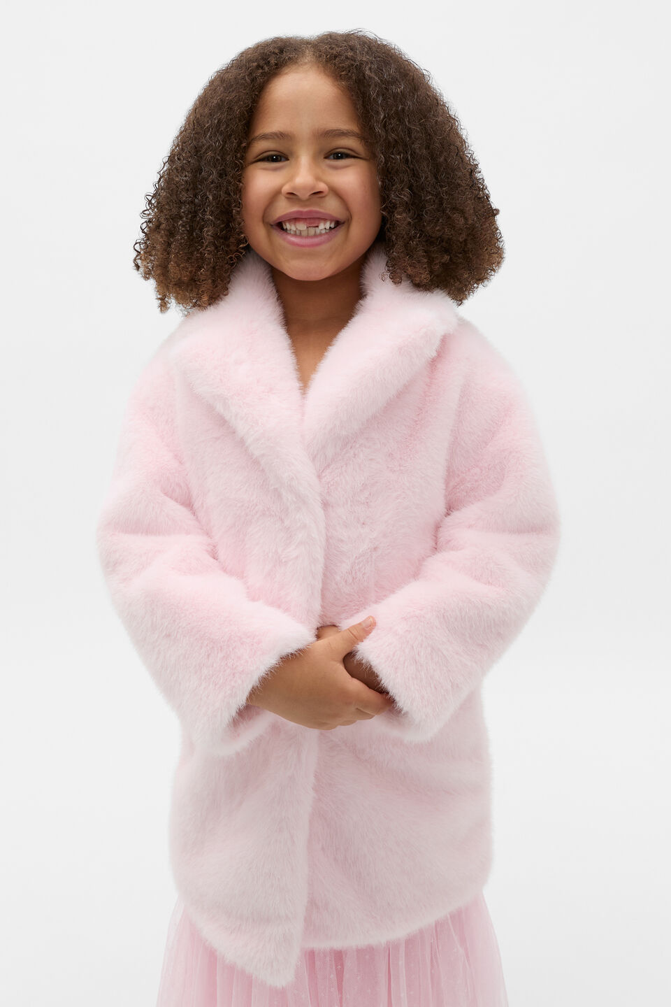 Faux Fur Coat  Pink Lemonade