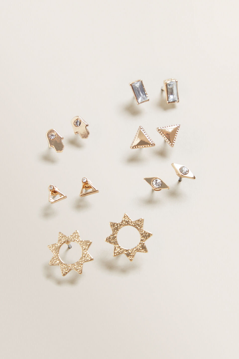 Multi Gold Stud Pack  9