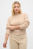 Merino Button Up Knit Cardigan  Sandstone Marle  hi-res
