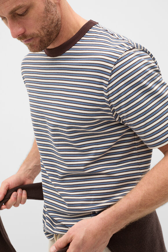 Crew Stripe Tee  Multi Choc Stripe  hi-res